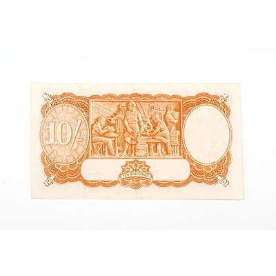 Australian 1942 Armitage/ McFarlane Ten Shilling Banknote, R13 F59109782