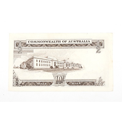 Australian 1961 Coombs/ Wilson Ten Shilling Banknote, R17 AH59412838