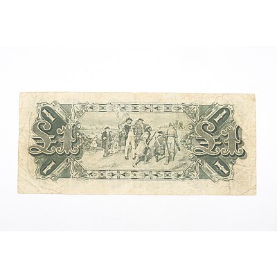 Australian 1927 Riddle/ Heathershaw One Pound Banknote, R26 K10745179