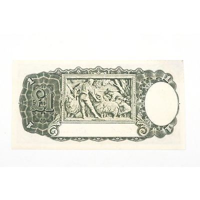 Australian 1933 Riddle/ Sheehan One Pound Banknote, R28 M86576573