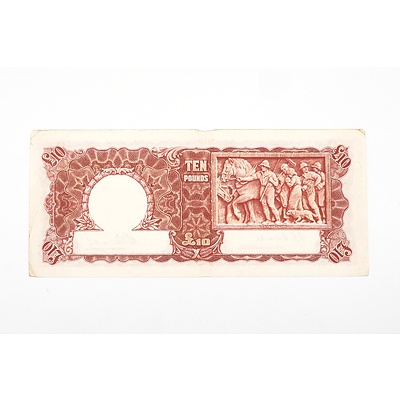  Australian 1949 Coombs/ Watt Ten Pound Banknote, R60 V17984925