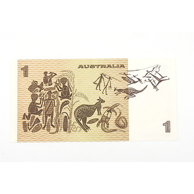 Australian 1974 Phillips/ Wheeler One Dollar Banknote, R75 BPN656037