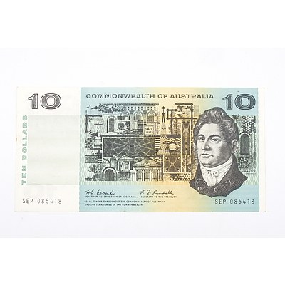  Australian 1967 Coombs/ Randall Ten Dollar Banknote, R302 SEP085418