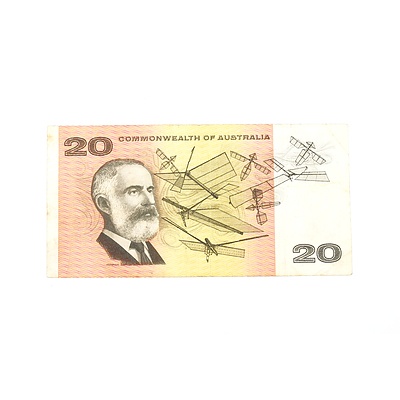 Australian 1968 Phillips/ Randall Twenty Dollar Banknote, R403 XCL371981 