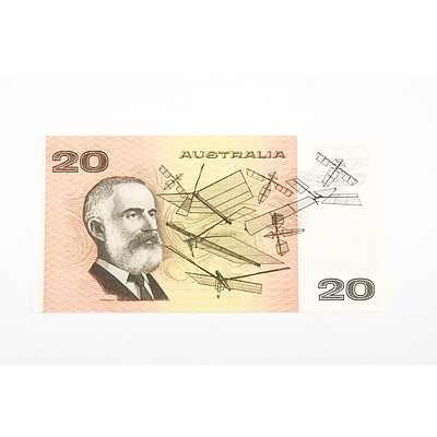 Australian 1972 Phillips/ Wheeler Twenty Dollar Banknote, R404 XJP567734
