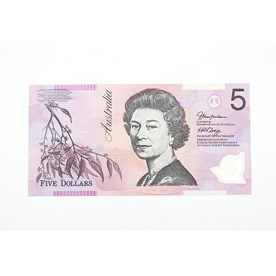 Australian McFarlane/ Henry Five Dollar Banknote, CE02570354