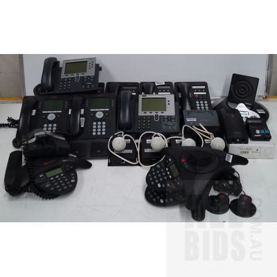 Assorted Business Communications Equipment - Soundstations, IP Phones, Ceiling Microphones, ect.
