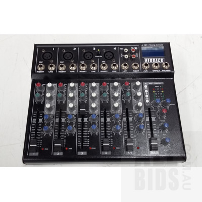 Redback (A2651) 6 Channel Mixing Desk With USB Playback