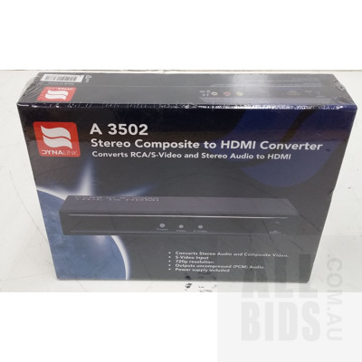 DynaLink (A3502) Stereo Composite to HDMI Converter