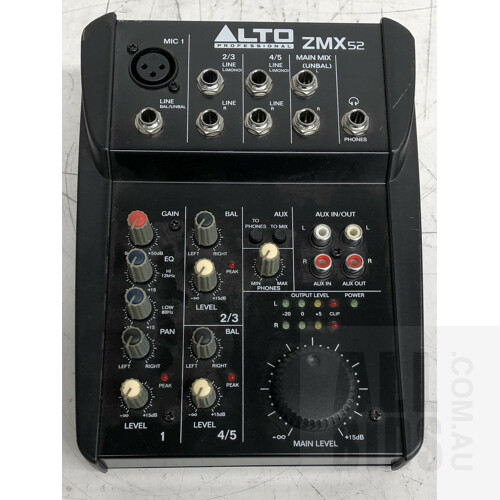 Alto Professional ZMX52 5-Channel Compact Mixer