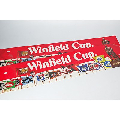 Two Vintage Winfield Cup League Plastic Posters