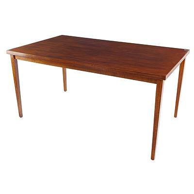 Circa 1970s Blackbean Table with Tapered Legs