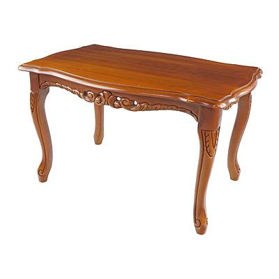 Antique Style Coffee Table with Carved Decoration