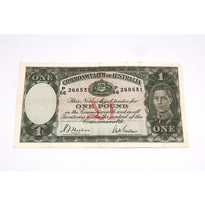 Commonwealth of Australia Sheehan/McFarlane One Pound Note, P66 268531