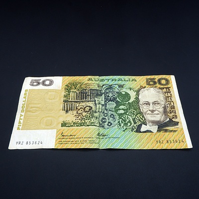 Australian Johnston/ Fraser $50 Note, YRZ853624