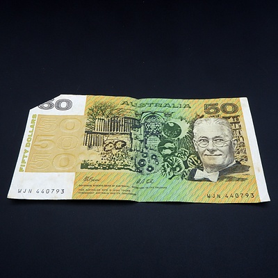 Australian Fraser/Cole $50 Note, WJN 440793