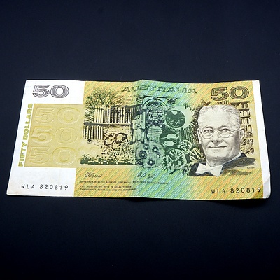 Australian Fraser/Cole $50 Note, WLA 820819