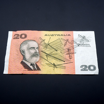 Australian Johnston/ Fraser $20 Note, EHJ000616