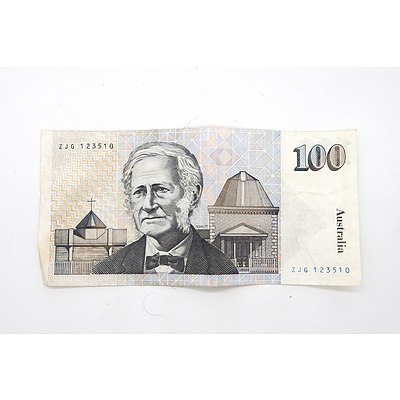 Australian Cole/ Fraser $100 Note, ZLG12510