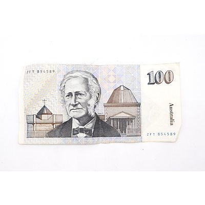 Australian Cole/ Fraser $100 Note, ZFT854589