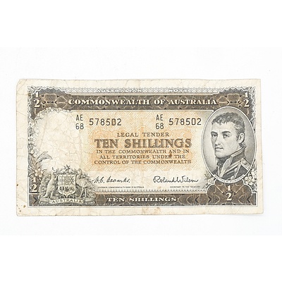 Commonwealth of Australia Coombs/Wilson Ten Shillings Note, AE68578502