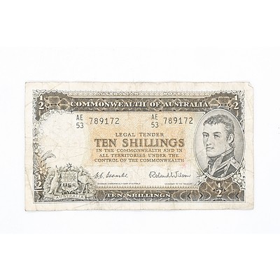 Commonwealth of Australia Coombs/Wilson Ten Shillings Note, AE53789172