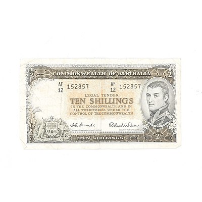 Commonwealth of Australia Coombs/Wilson Ten Shillings Note, AF12152857