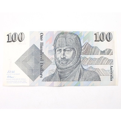 Australian Cole/ Fraser $100 Note, ZKH221811