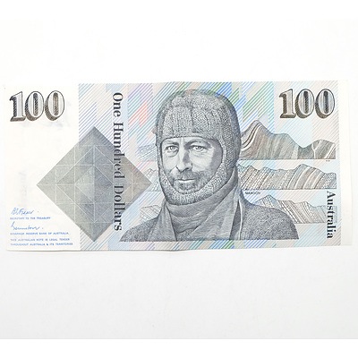 Australian Fraser/ Johnston $100 Note, ZEH840012