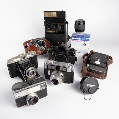 Selection of Assorted Vintage Cameras and Accessories