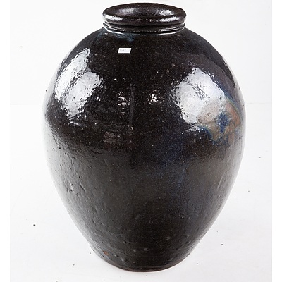 Large Decorative Glazed Pottery Vase