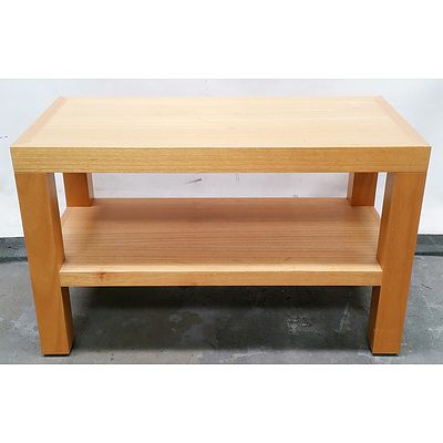 Timber Coffee Table with Shelf Below