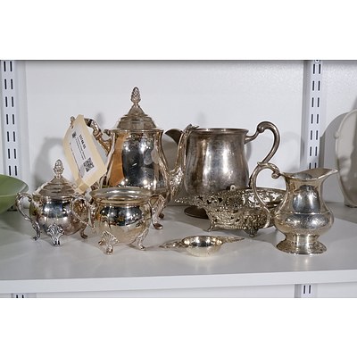Assorted Vintage Silverplate including Viners Teapot