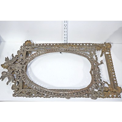 Three Vintage Cast Metal Mirror Frames