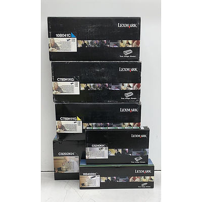 Lexmark Assorted Toner Cartridges - Lot of Six