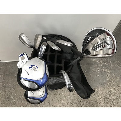 Set Of Golf Clubs In Maxfli Bag