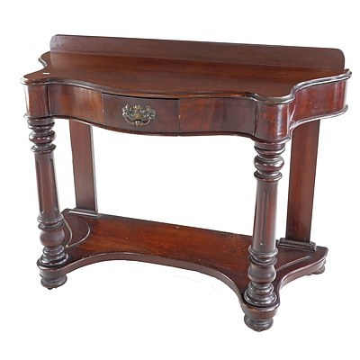Late Victorian Mahogany Hall Table with Drawer 