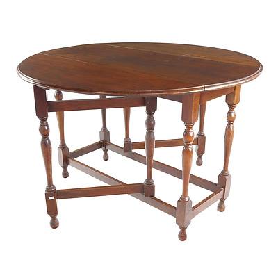 Antique Oak Gateleg Dropside Table