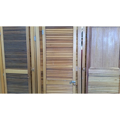 2040mm Louvered Hinged Doors - Lot of Seven