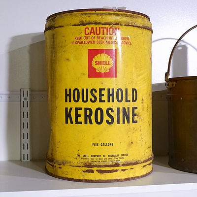 Vintage Shell Five Gallon Kerosene Tin