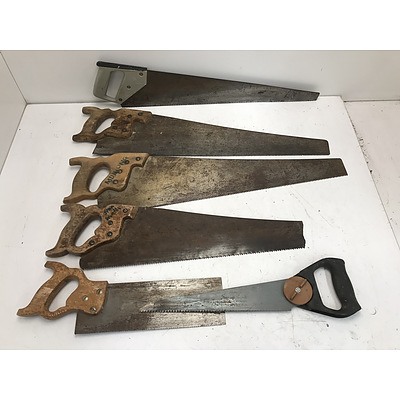 Assorted Hand Saws -Lot Of Six