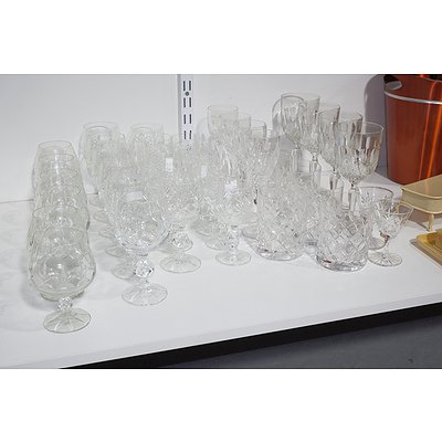 Group of Vintage Cut Crystal and Glass Stemware