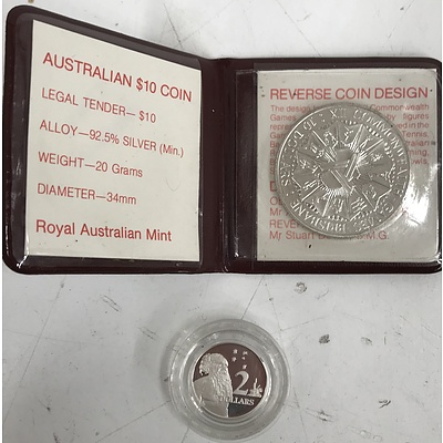Australian $10 Coin and Australian Silver $2 Coin