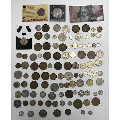 Assorted Australian & Foreign Coins & Notes
