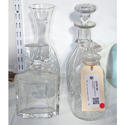Three Crystal Decanters and a Carafe (4)