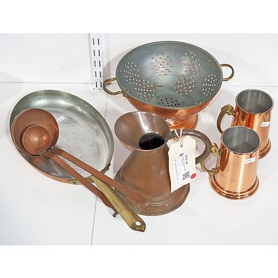 Quantity of Vintage Kitchen Copperware