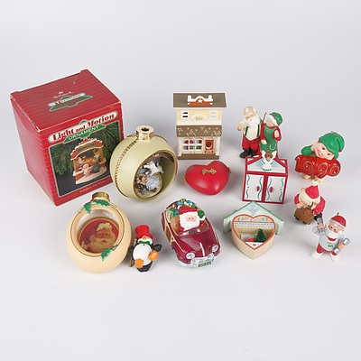 Group of Assorted Christmas Decorations including Hallmark