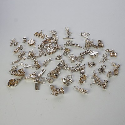 Collection Sterling Silver Charms, 115g