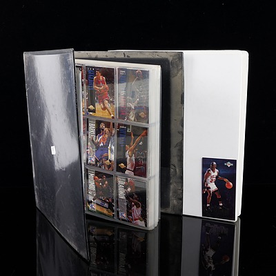 Two Albums Containing Approx. 700 Assorted 1994/5 NBA Basketball Collector Cards