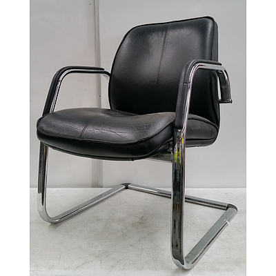 Office Chairs- Lot Of two Black faux Leather Executive Chairs